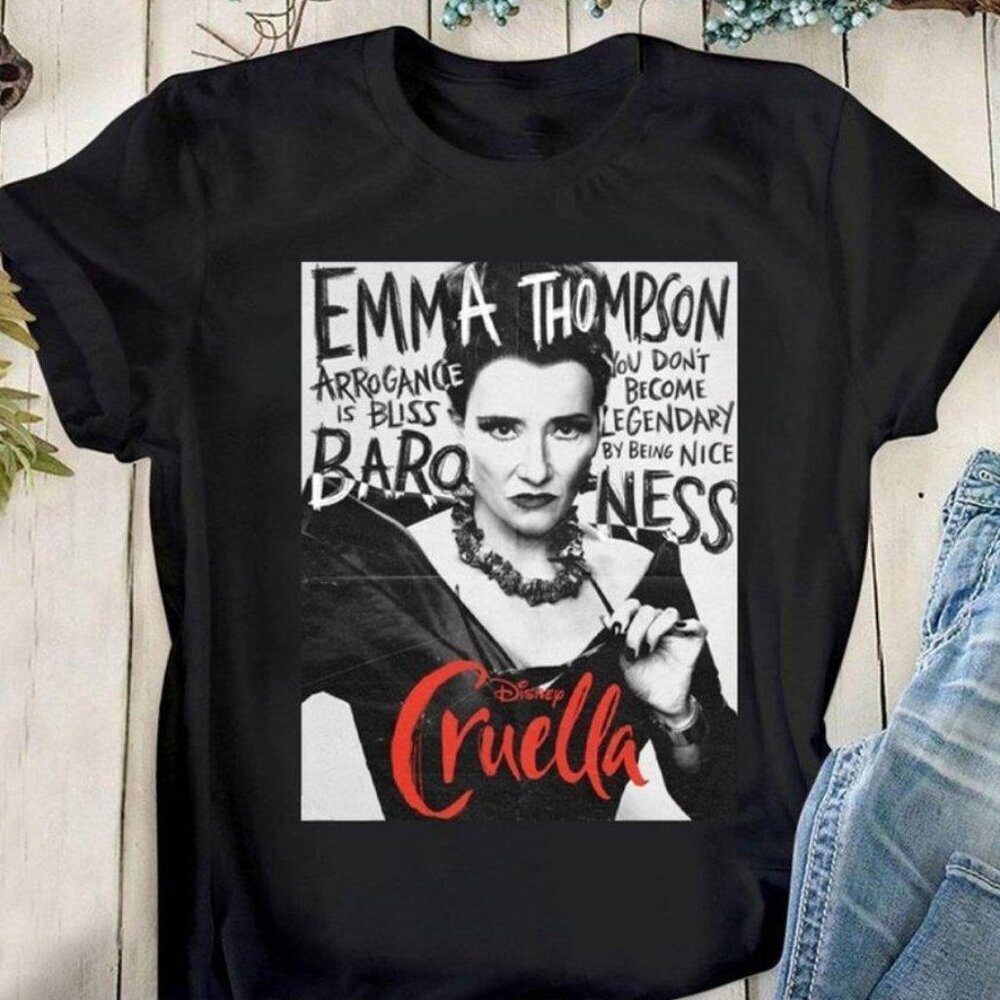 Emma Thompson Cruella Movie Graphic Parent Outfit Cozy Unisex T-Shirt 91